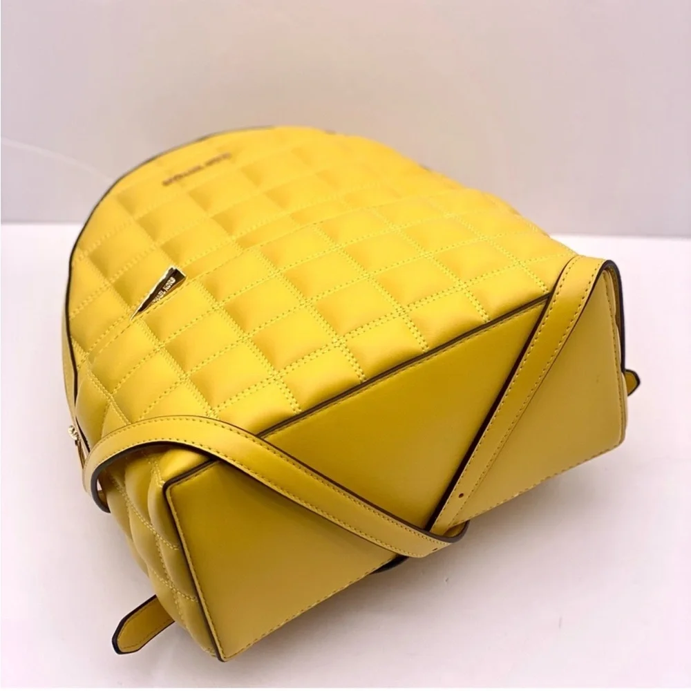 MICHAEL KIRS SHEILA DAISY YELLOW MEDIUM BACKPACK